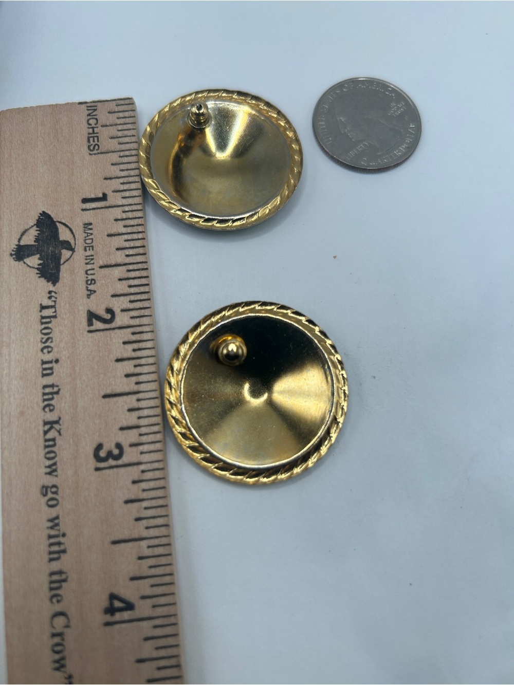 Gold-Trim Green & Blue Enamel Dome Round Earrings - Women Jewelry - Picture 5 of 9